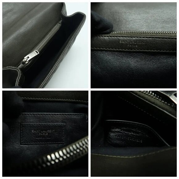 SAINT LAURENT College Black Leather Satchel 1230-032825 - Picture 11 of 12